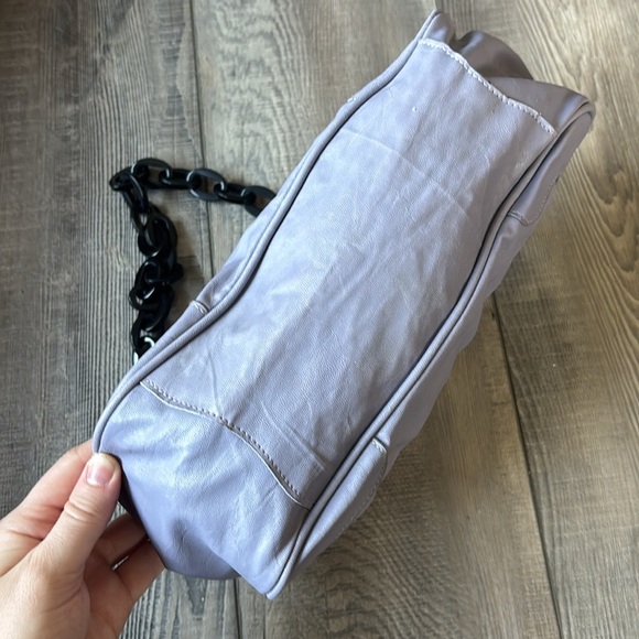 LULU by Lulu Guinness Lilac Shoulder Bag With Chunky Chain - Picture 5 of 8